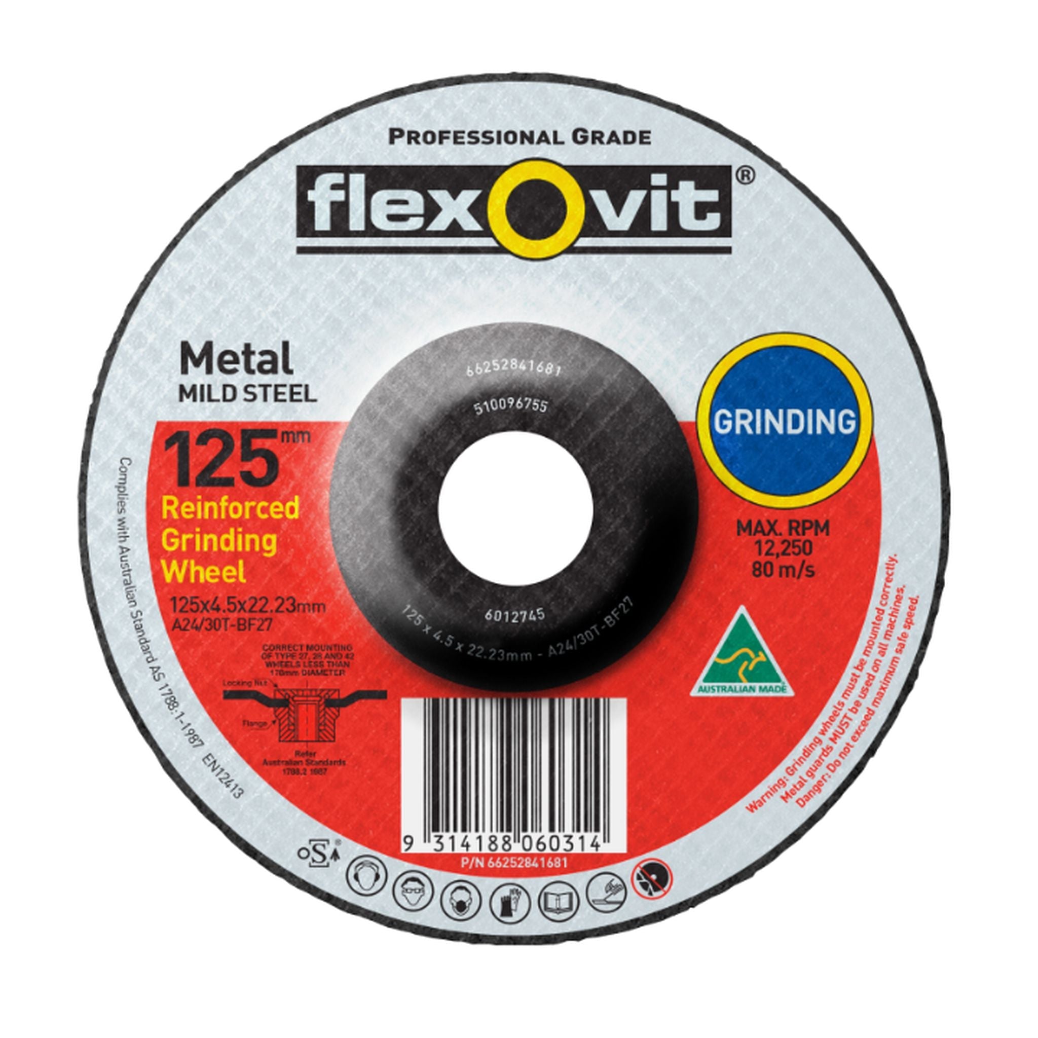 DISC GRINDING 125 x 4.5 x 22.23