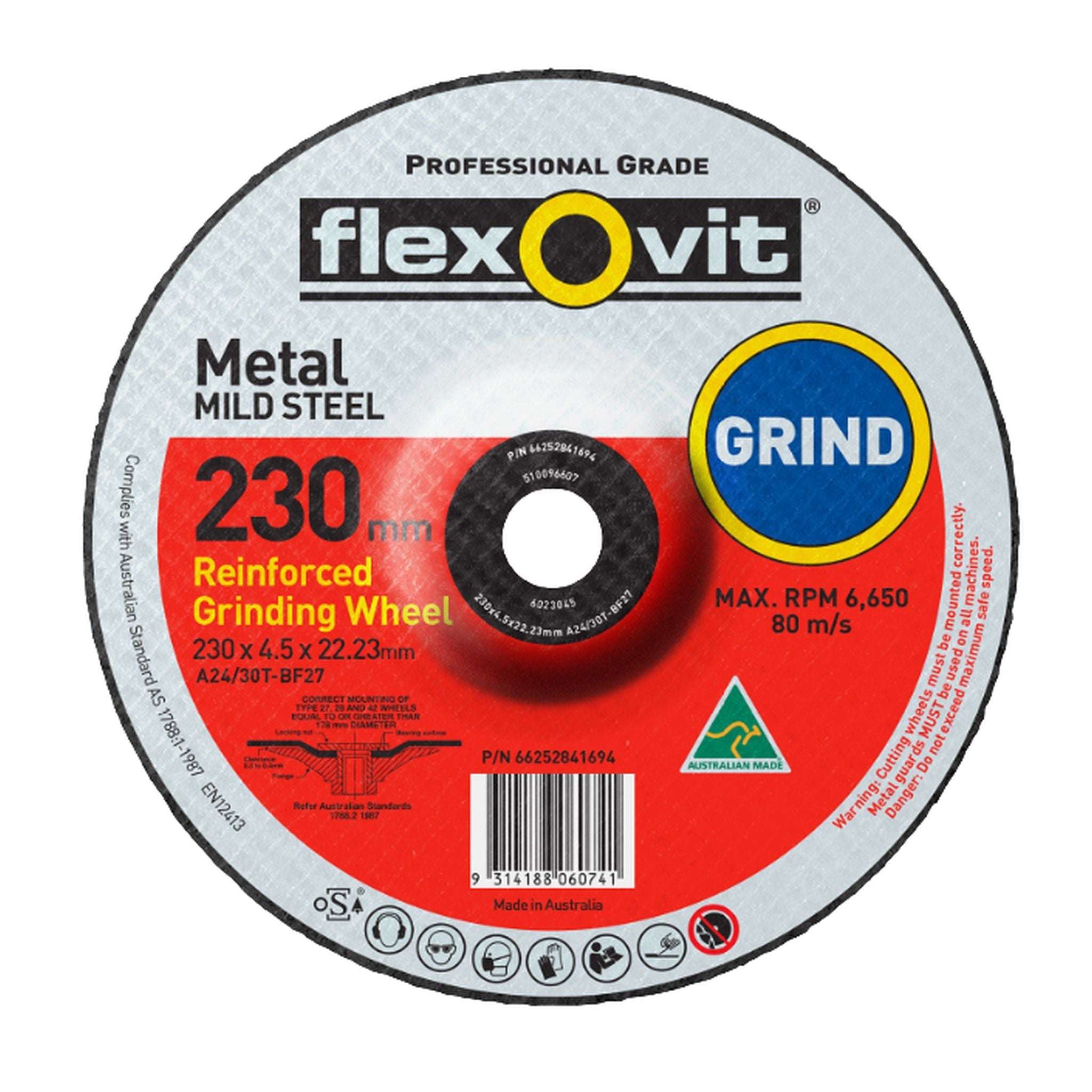 DISC GRINDING 230 x 4.5 x 22.23