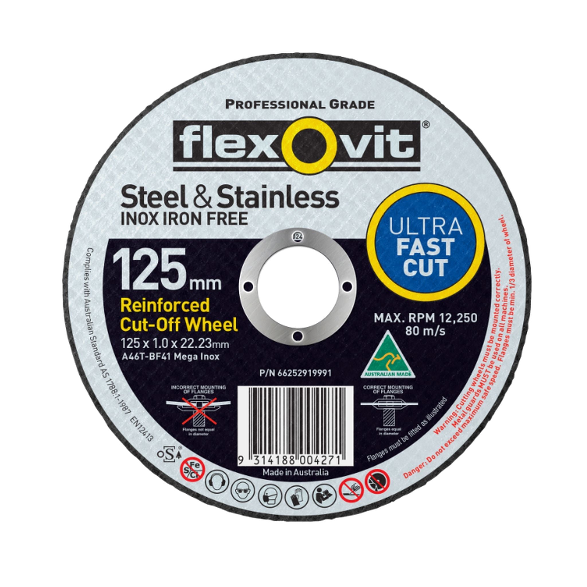 DISC CUTTING 125 x 1.0 x 22.23 - ULTRA THIN