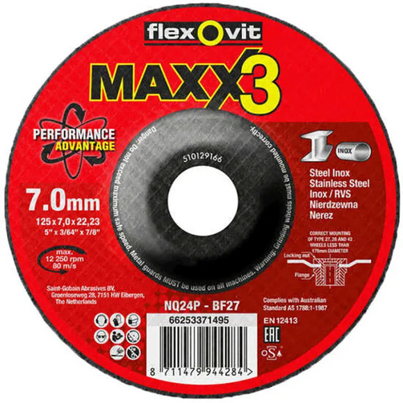 DISC GRINDING 125 x 7.0 x 22.23 MAXX3 (A-66253371495)