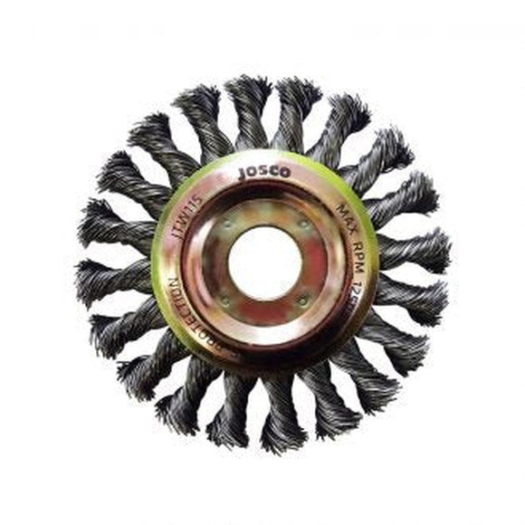 WIRE WHEEL TWIST KNOT 125mm