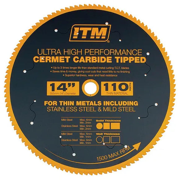CUTTING BLADE CERMET CARBIDE  350MM 110T