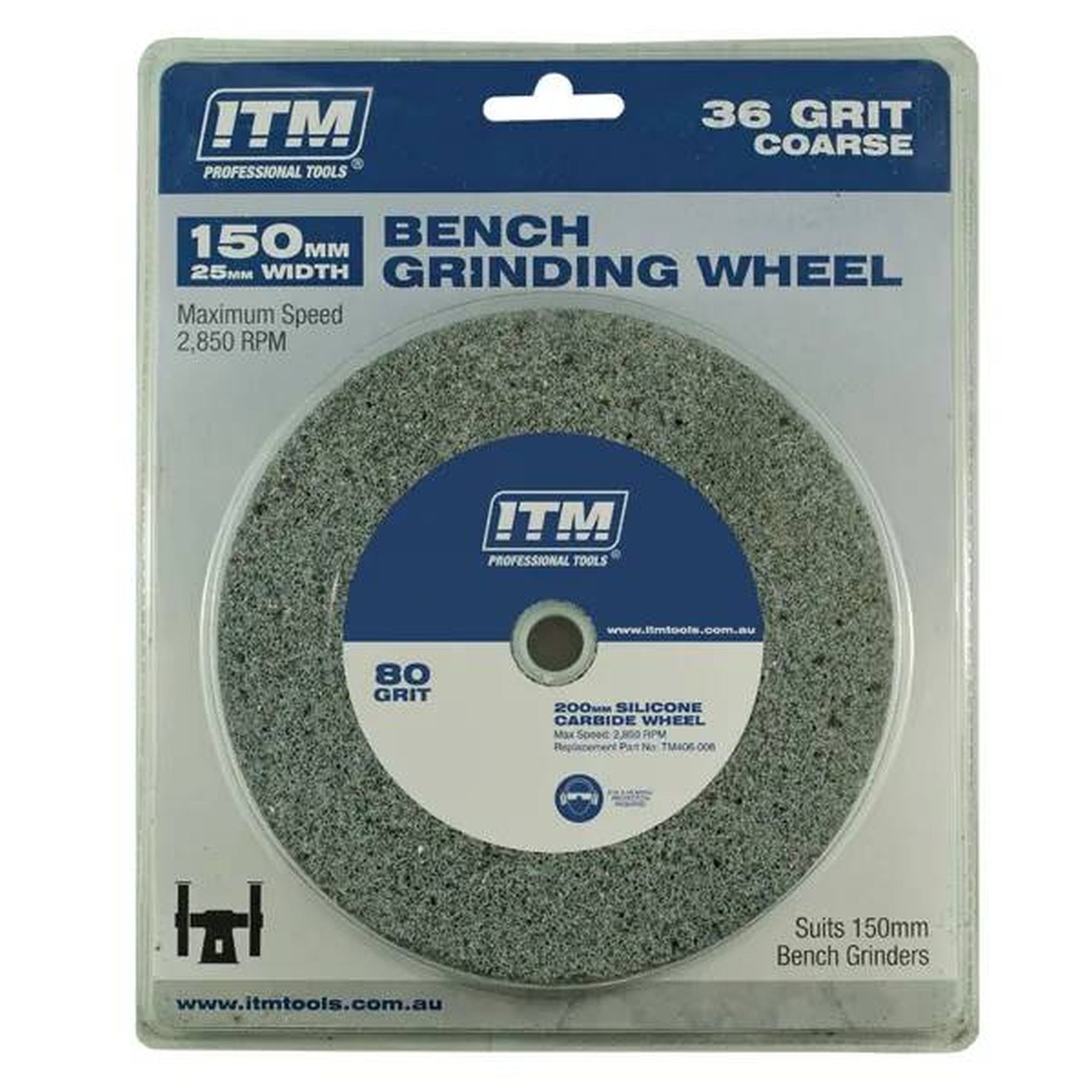 BENCH GRINDER WHEEL 150 x 25 x 36G