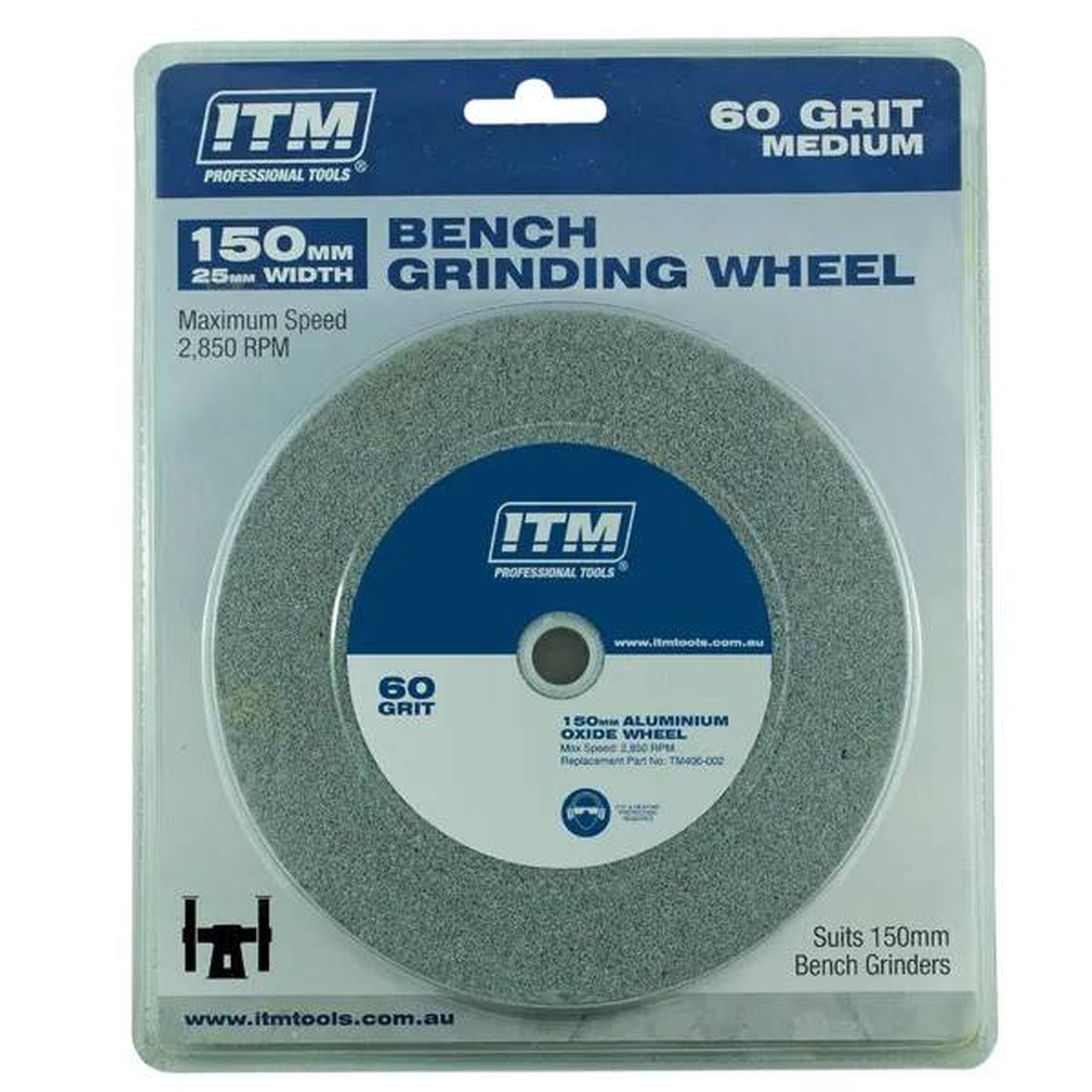 BENCH GRINDER WHEEL 150 x 25 x 60G