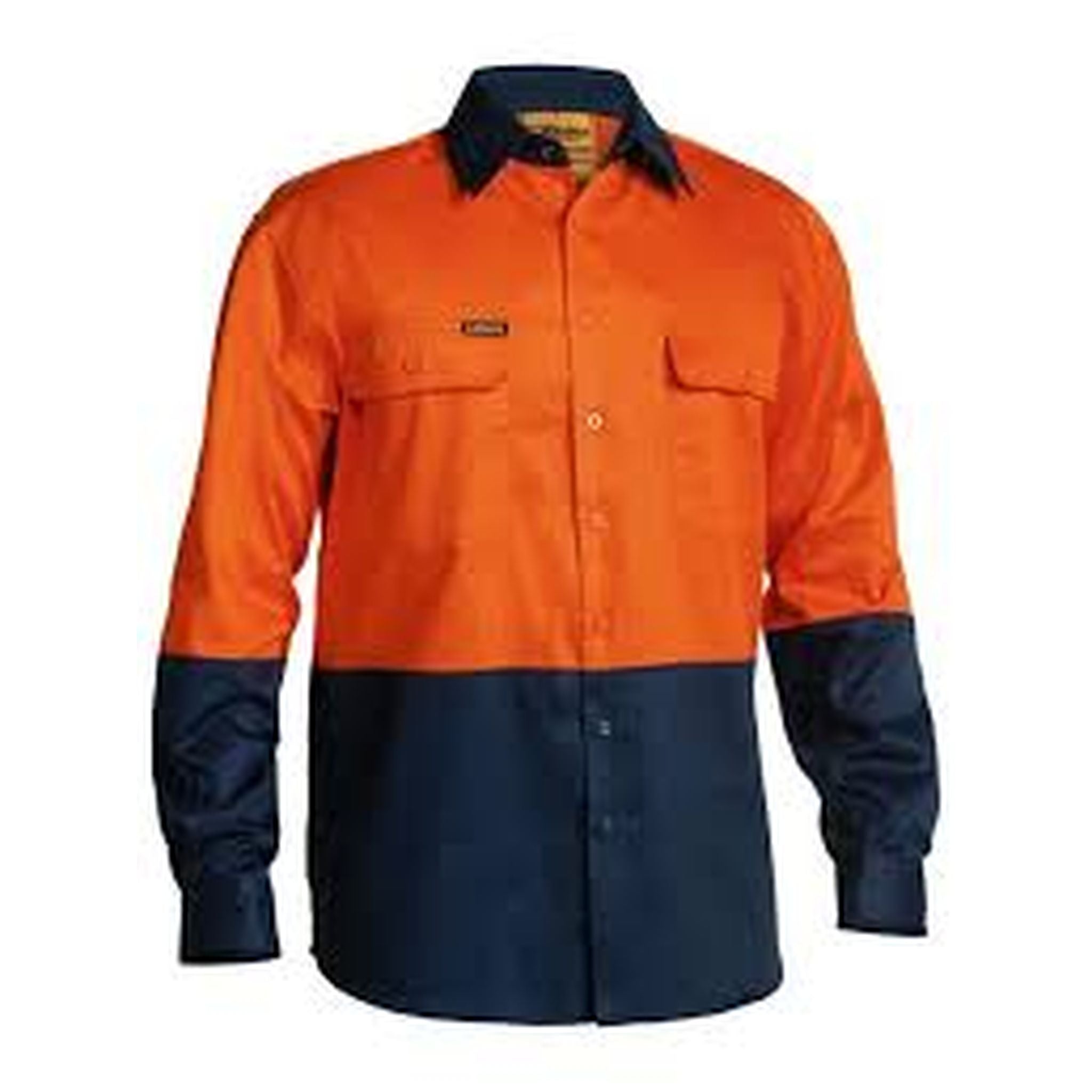 SHIRT HI VIS ORA/NAVY - SMALL