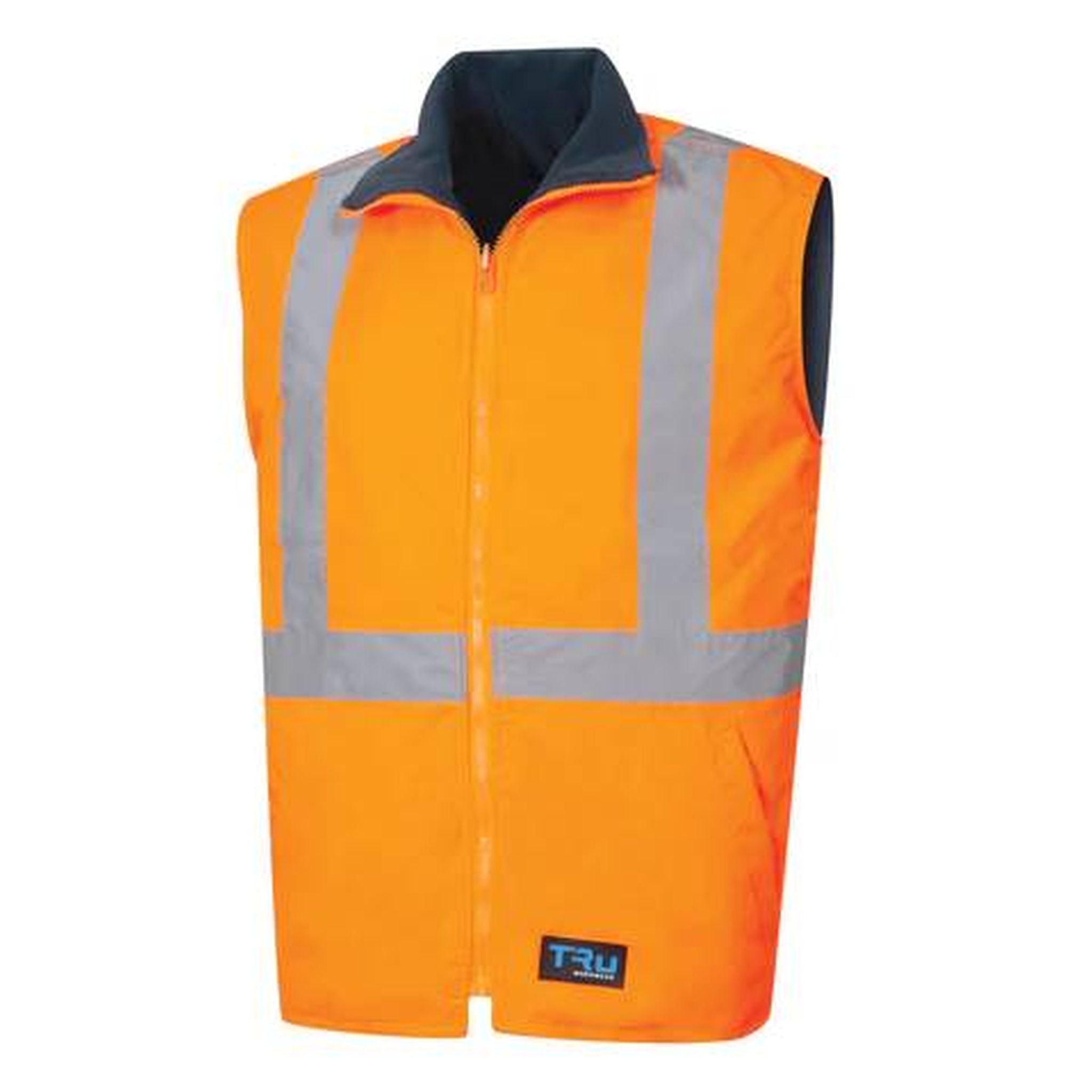 VEST WET WEATHER REVERSABLE ORA/NAV SIZE S