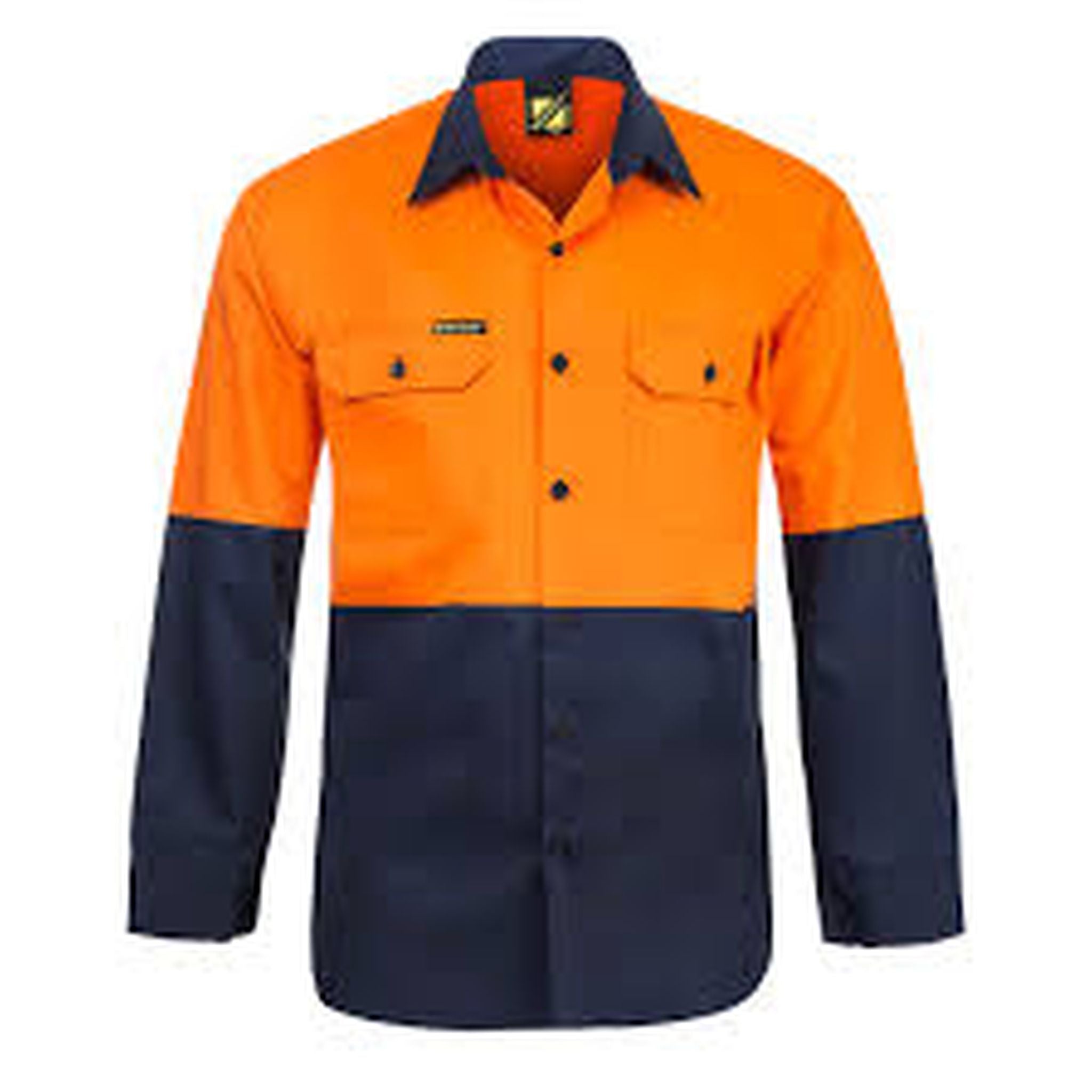 SHIRT HI VIS ORA/NAVY - SMALL