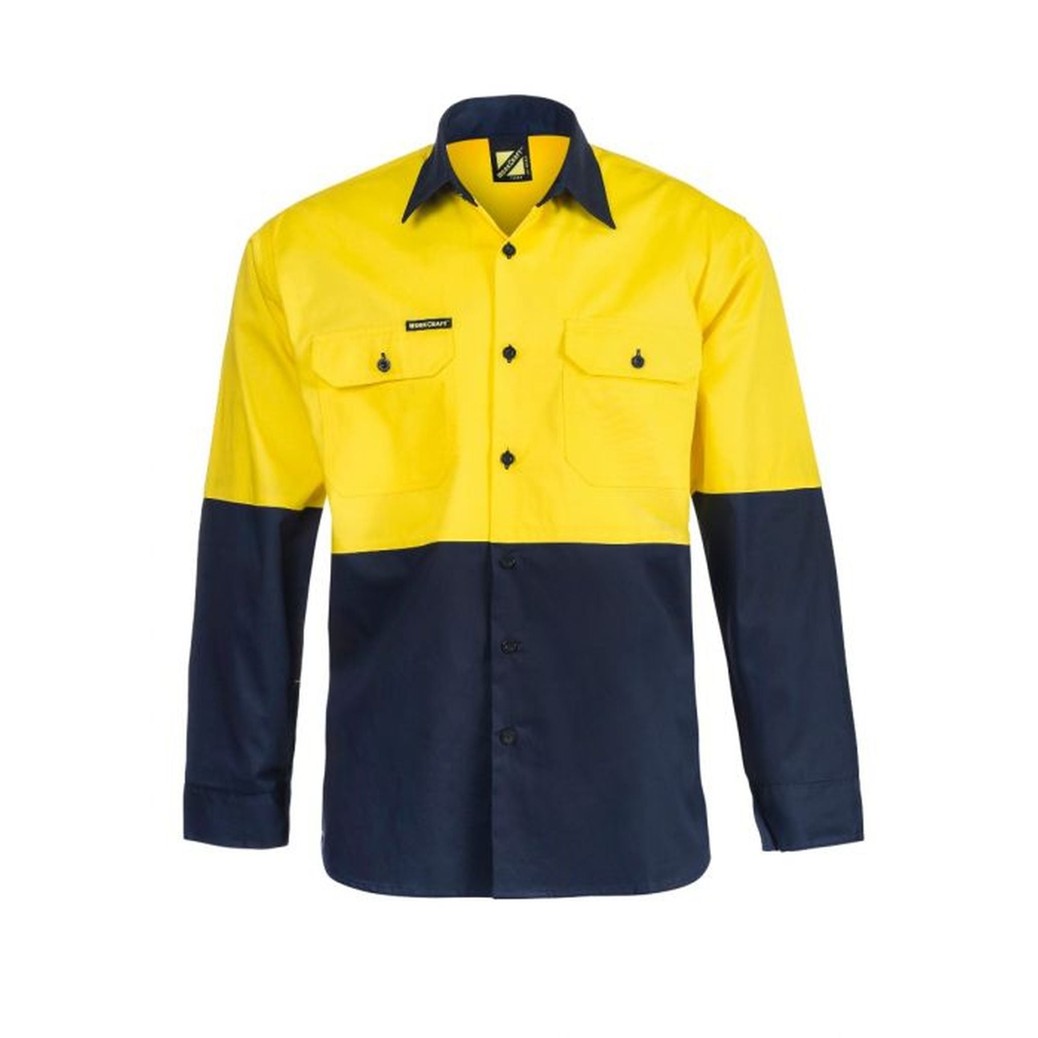 SHIRT HI VIS YEL/NAVY - SMALL