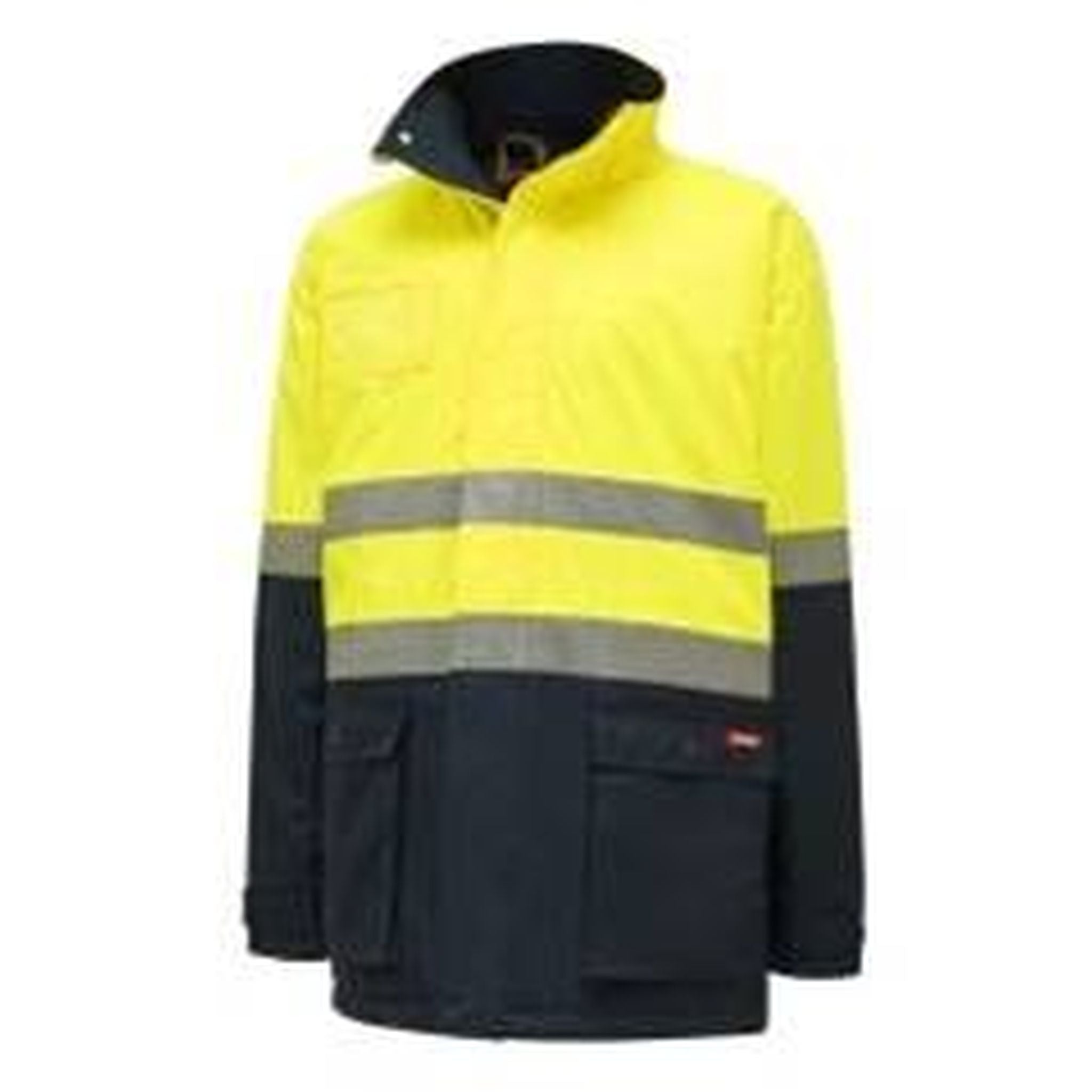 JACKET HI-VIS YEL/NAVY REFLECTIVE MEDIUM