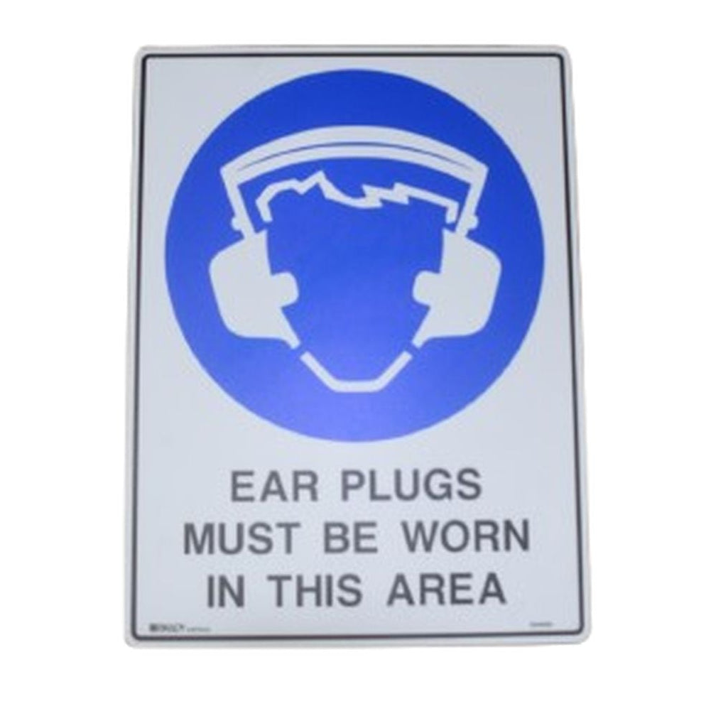 SIGN HEARING PROTECTION IN AREA 600 X 450 MTL