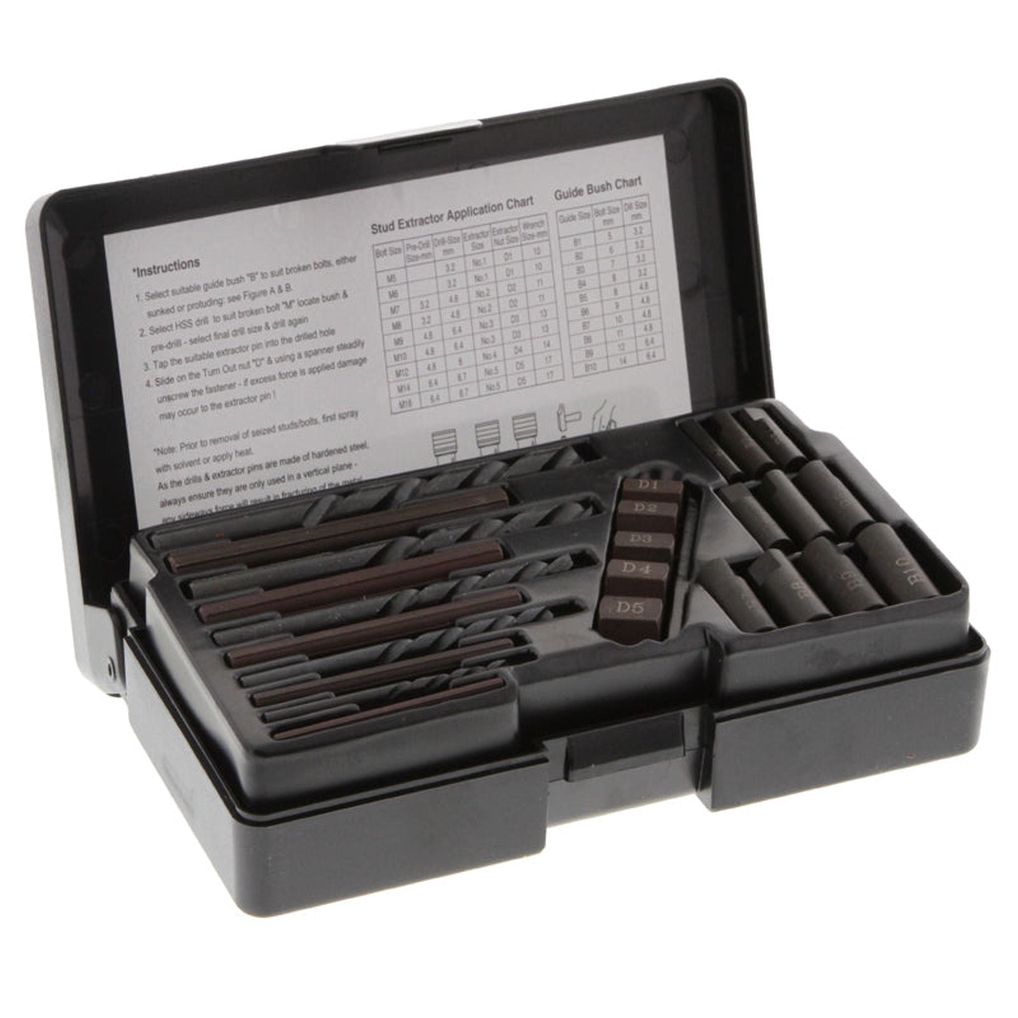 SCREW EXTRACTOR KIT 25PCE 5MM-16MM