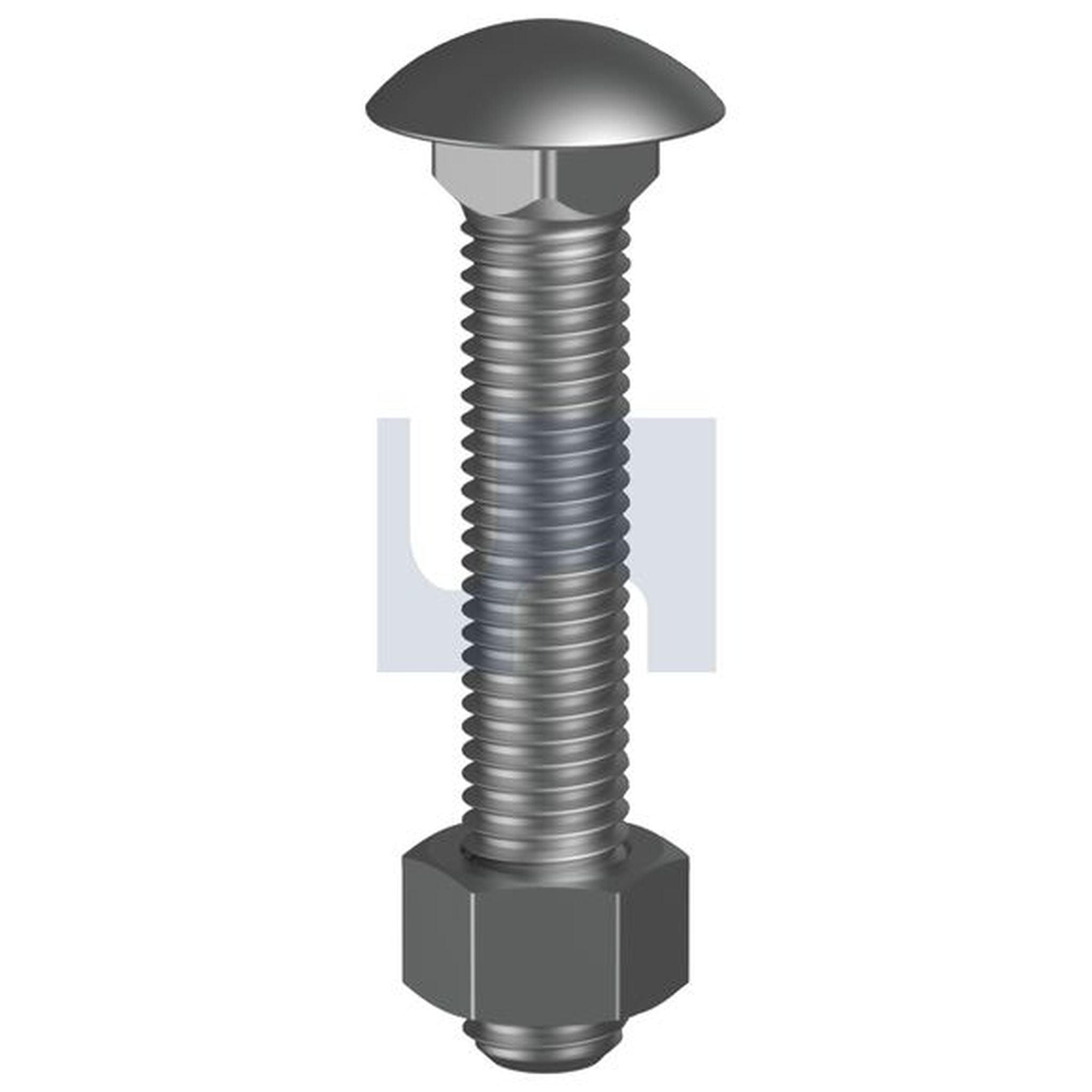CUP HEAD BOLT & NUT 1/4 x 1 1/2 BSW