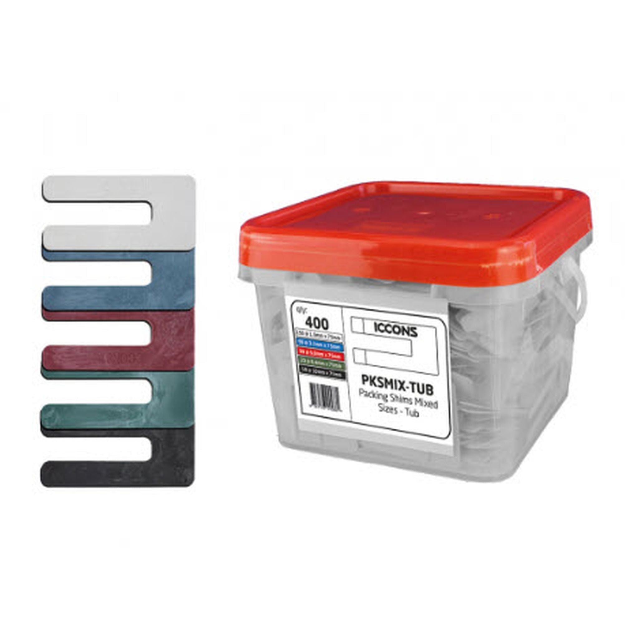 WINDOW PACKERS 75MM MIXED TUB (400 PCE)