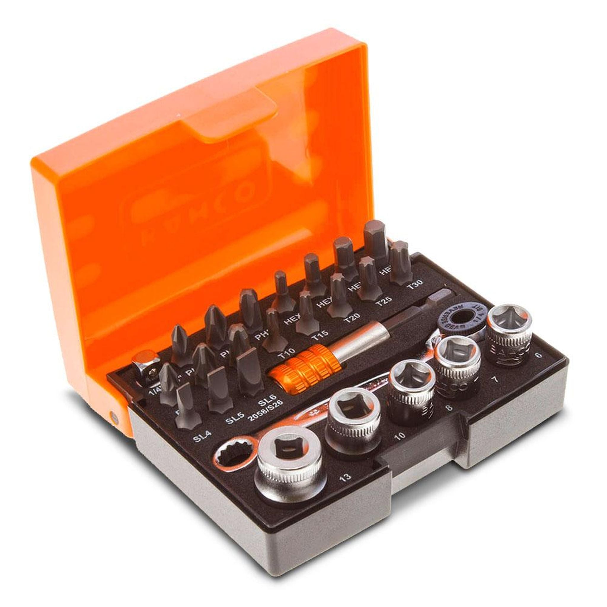 RATCHING WRENCH AND BITS SET 26PCE