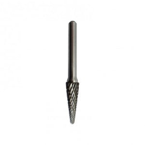 BURR D-CUT 10x25mm 1/4' SHNK B/N CONE