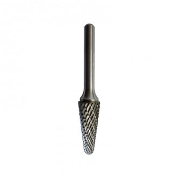 BURR D-CUT 13x30mm 1/4' SHNK B/N CONE