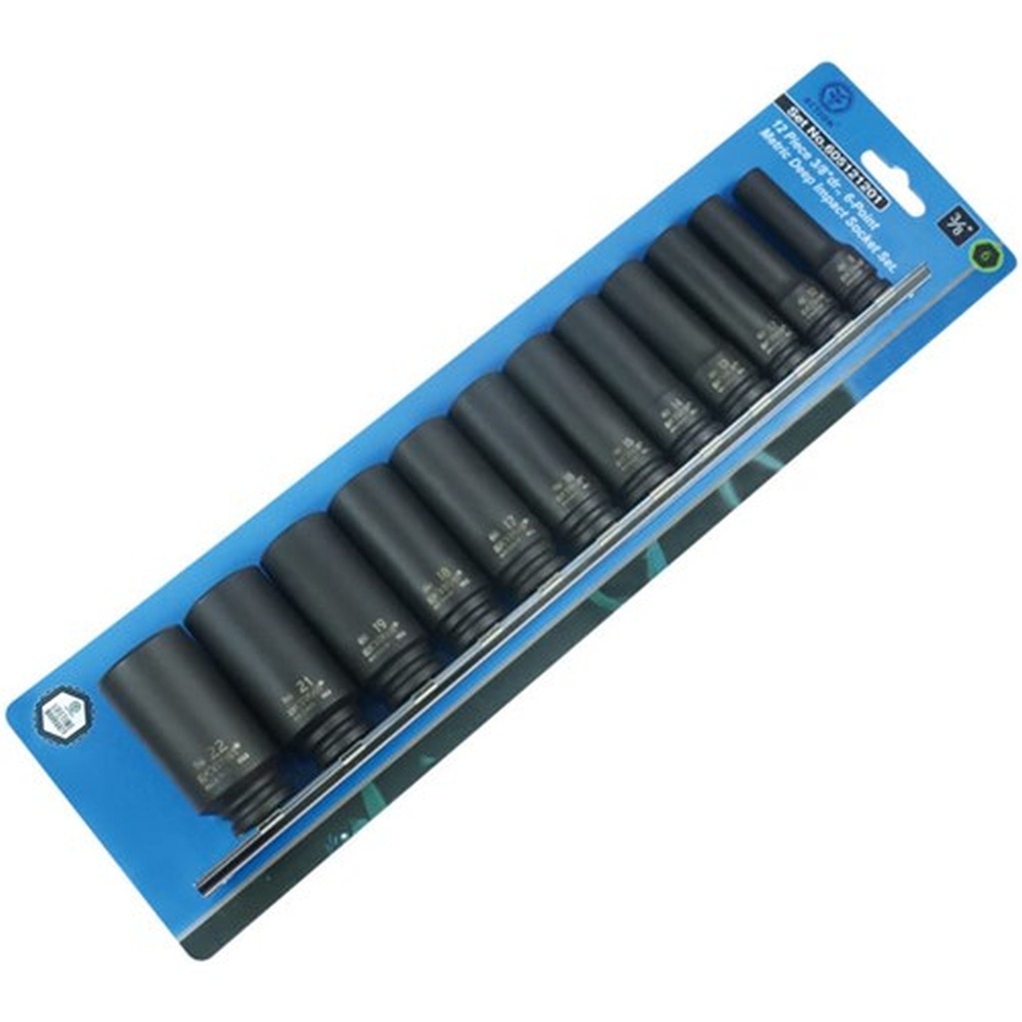 IMSET3ML-12PCS 6PT 3/8 DR METRIC DP 8-22 DB