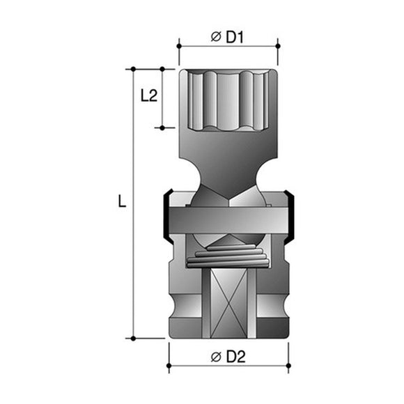 UNI DRIVE 1/2 X 9/16 IMPACT