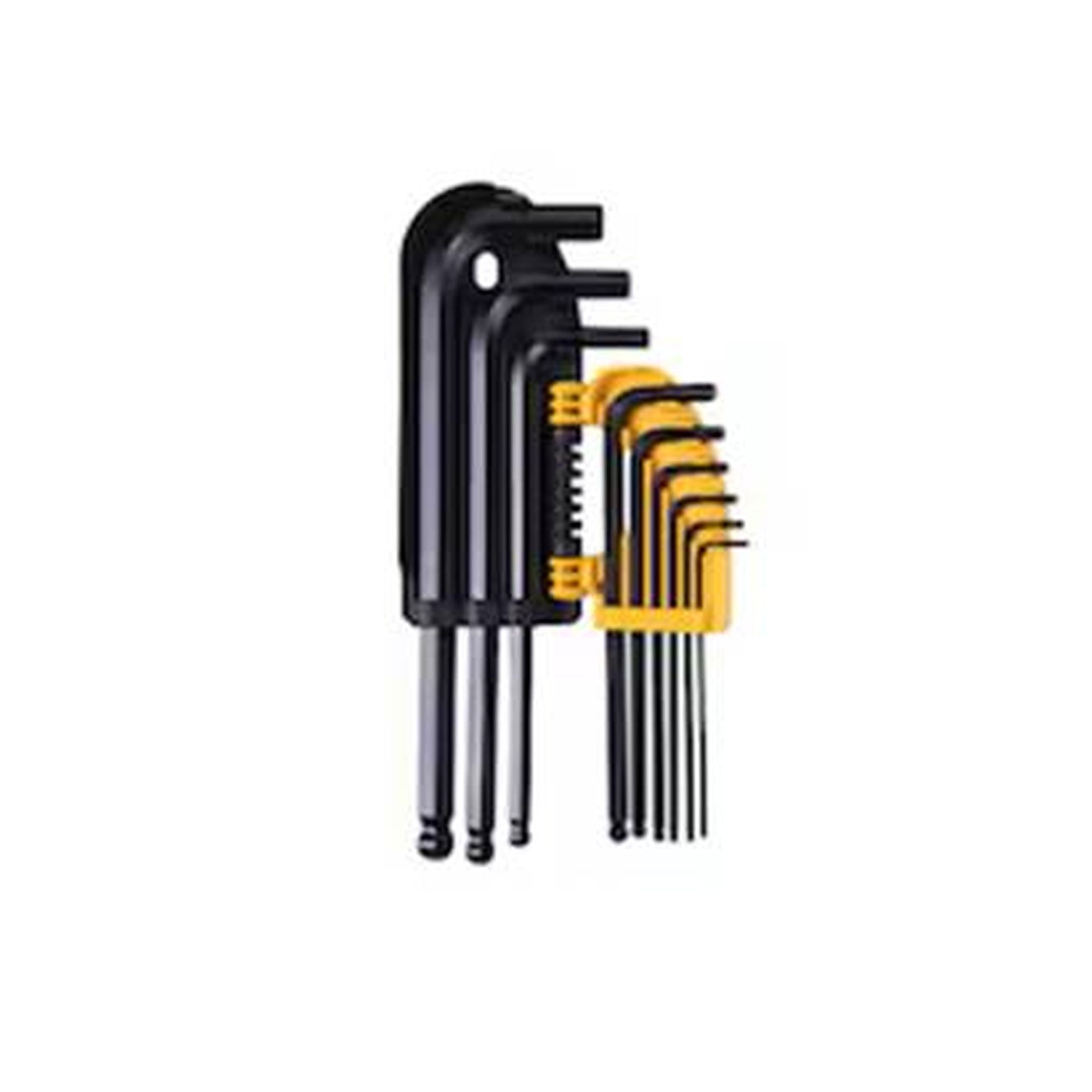 9PC HEX KEY SET LONG BALL END METRIC
