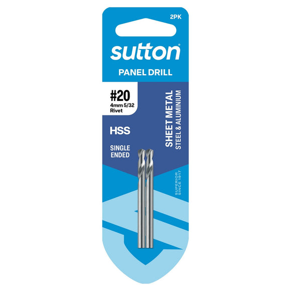 STUB DRILL #20 4.09mm SINGLE ENDED (2 PK)