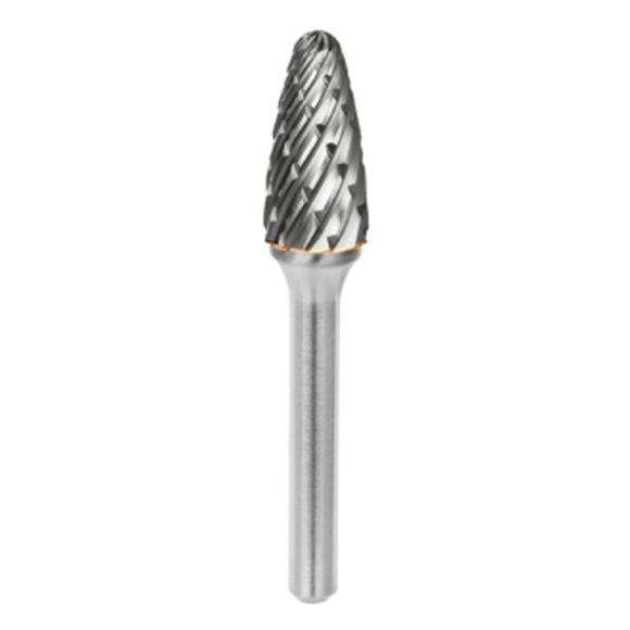 BURR D-CUT 13x25mm 1/4 SHNK B/N TREE - STEEL