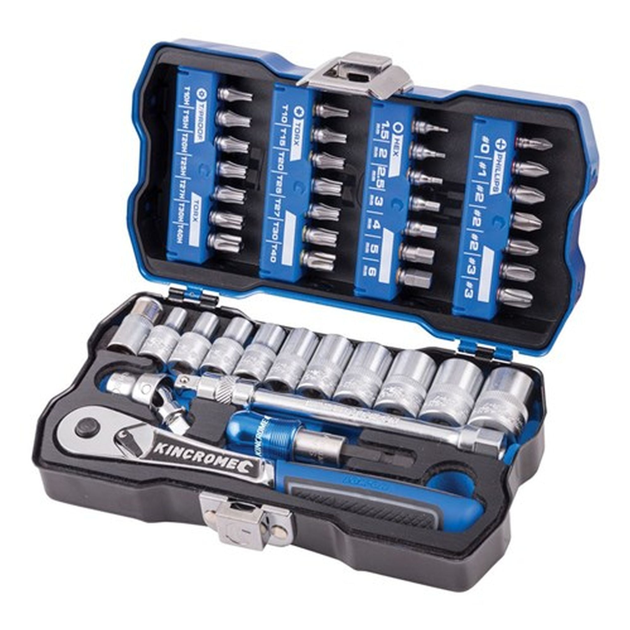 SOCKET AND BIT SET LOK ON 43 PIECE