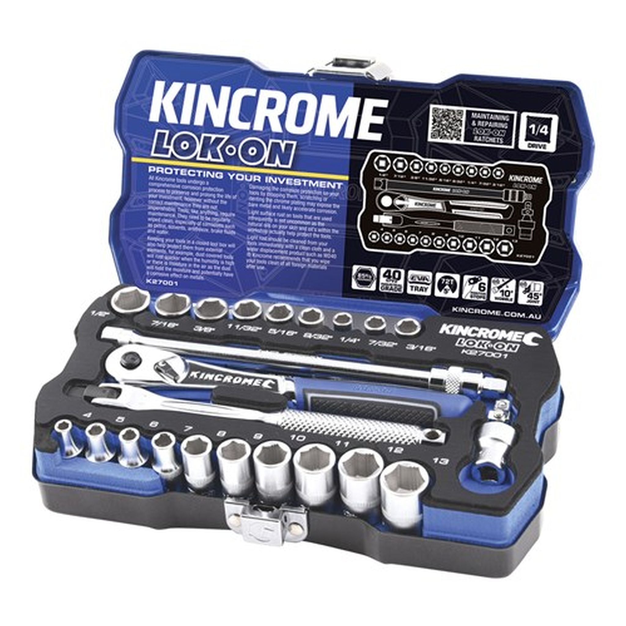 SOCKET SET 1/4 24 PIECE METRIC IMPERIAL