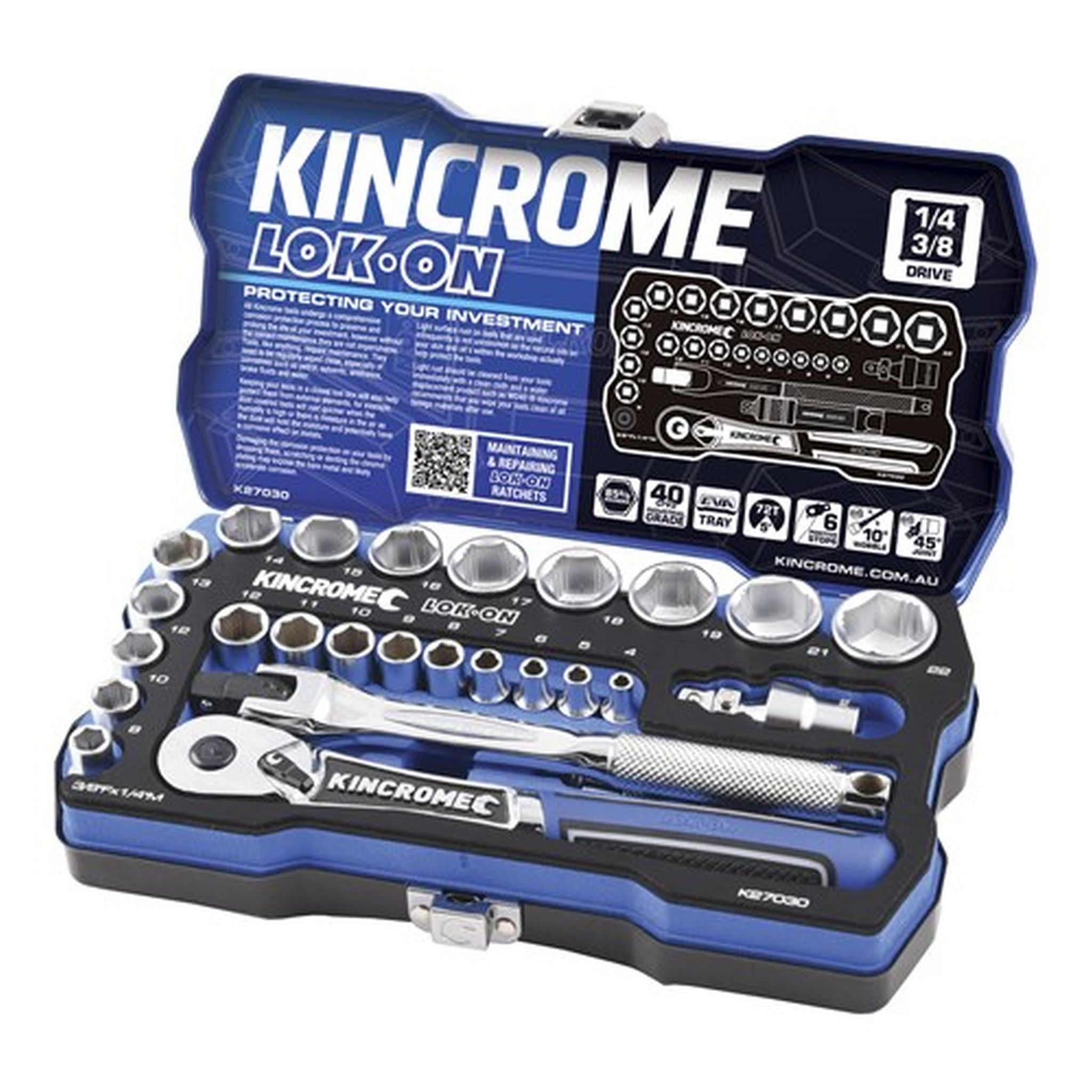 SOCKET SET 1/4-3/8DR 26 PIECE