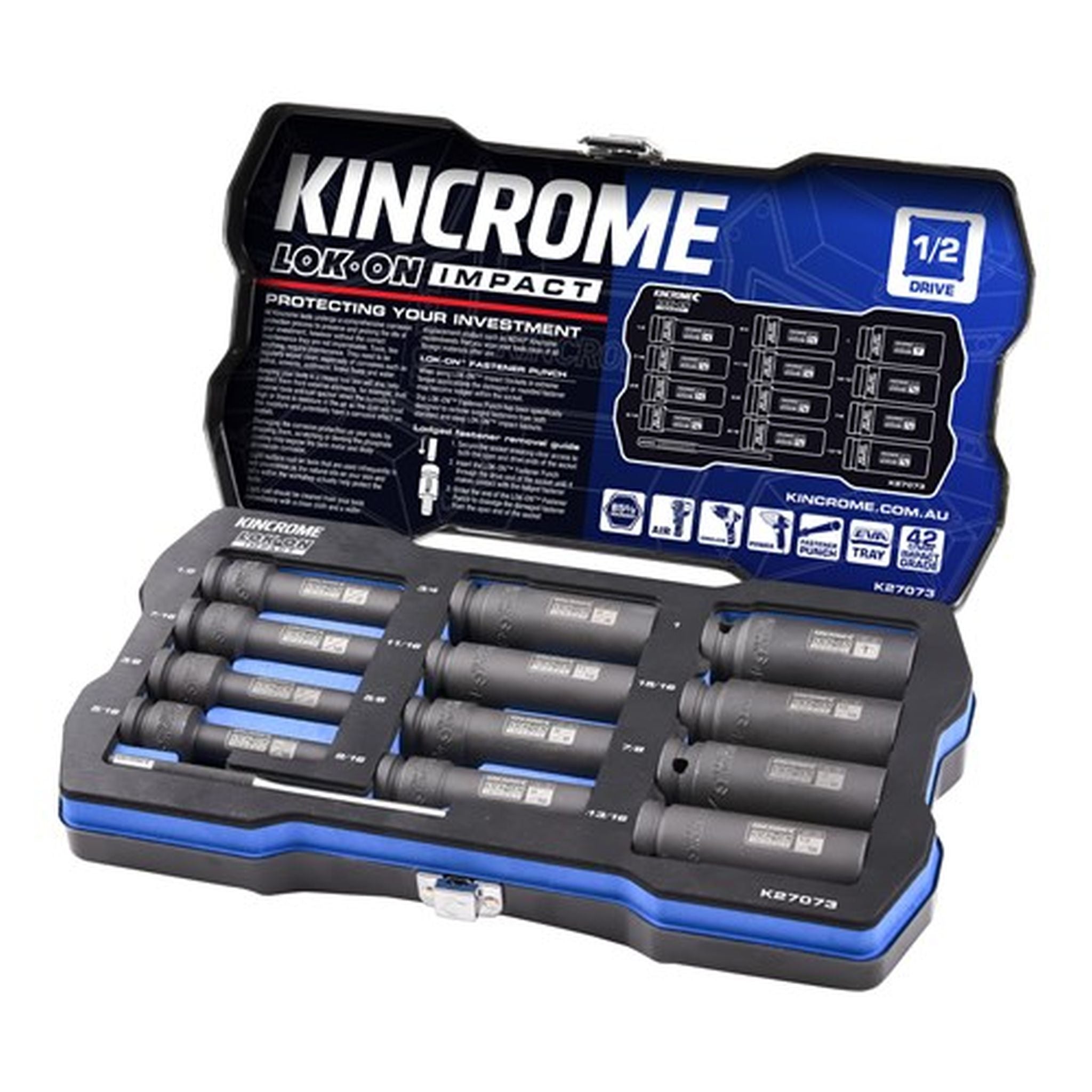 SOCKET SET DEEP 1/2INCH 12PCE IMPERIAL IMPACT