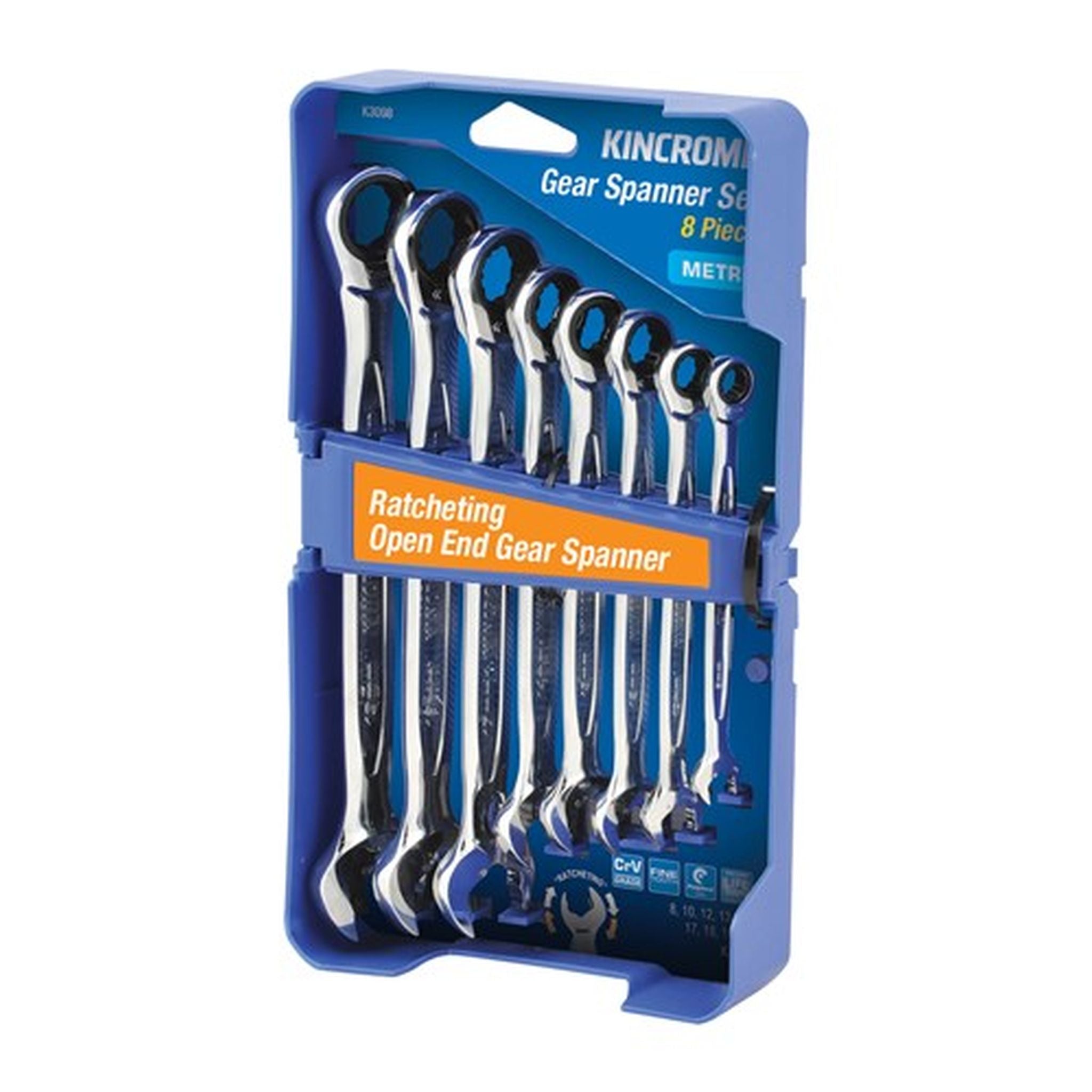 SPANNER RATCHET ONE WAY METRIC 8 PIECE