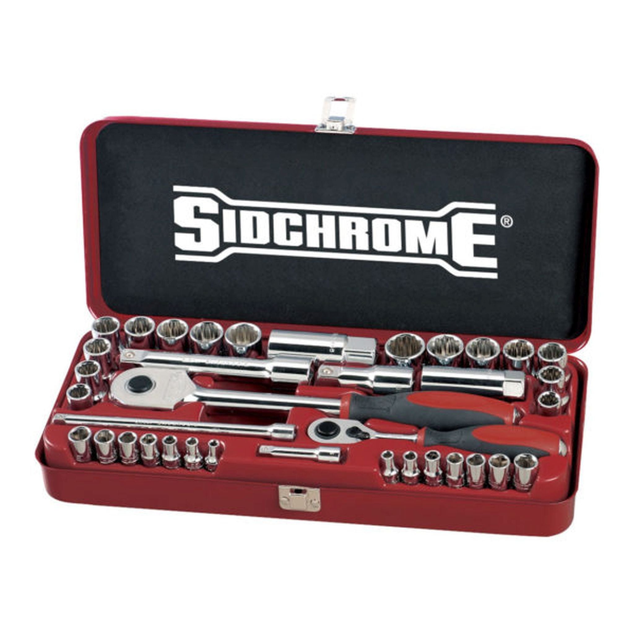 SOCKET SET 37 PCE 1/4 & 1/2 DRIVE METRIC