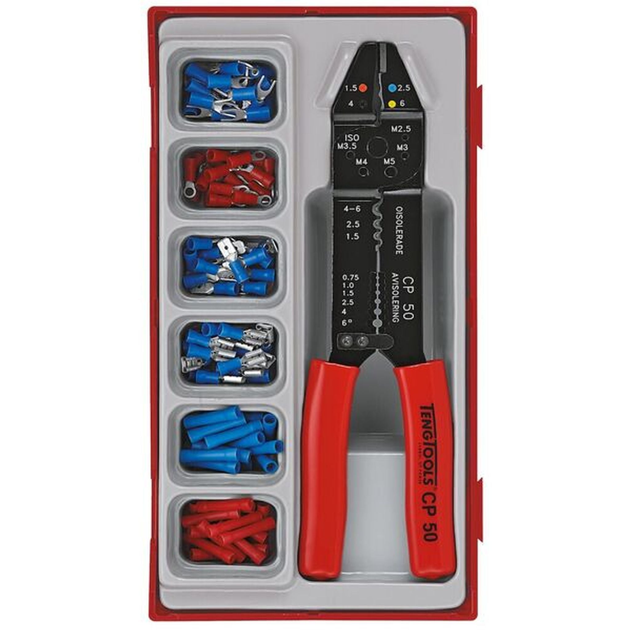 CRIMPING TOOL SET TC-TRAY 121PC 