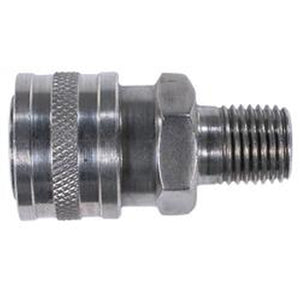 BAR QC COUPLING 1/4" TO 1/4" NPT M SS