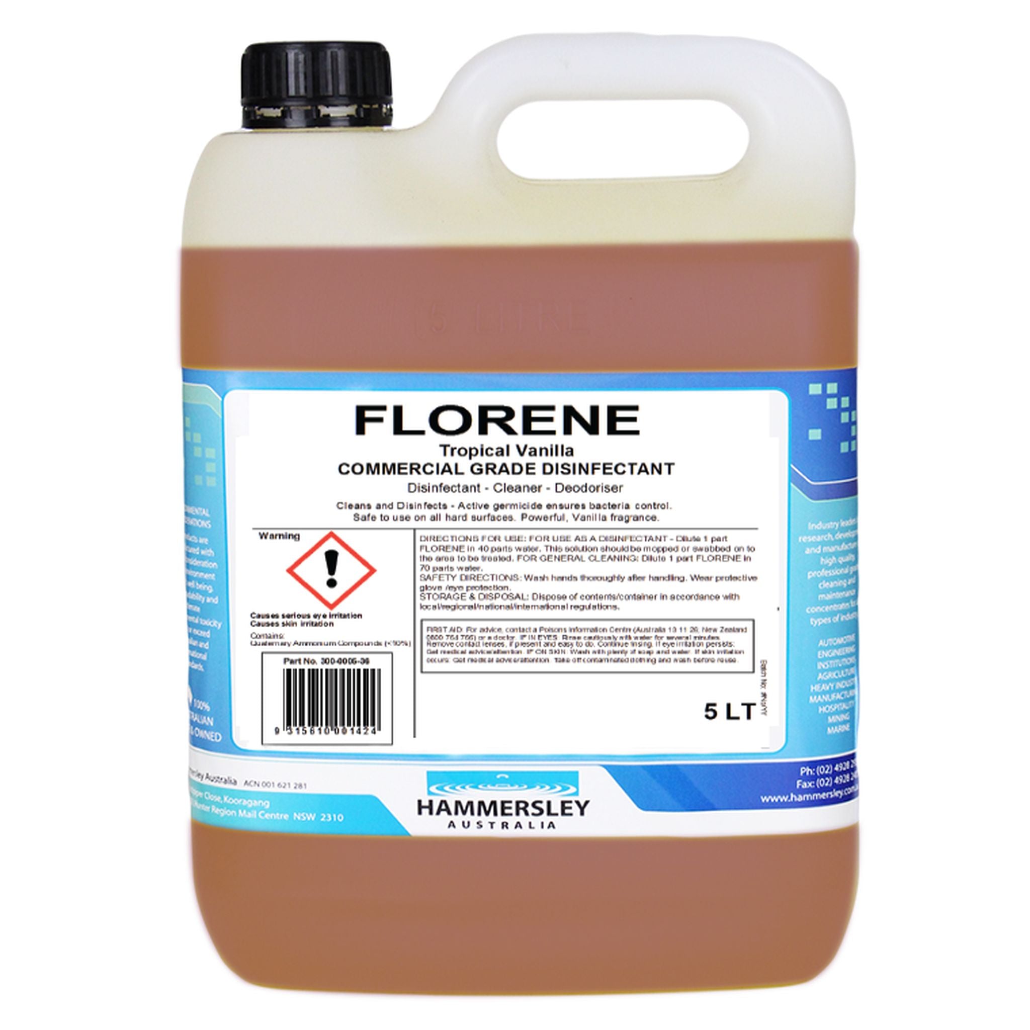 DEODORISER/SANITIZER 5L TROPICAL VANILLIA