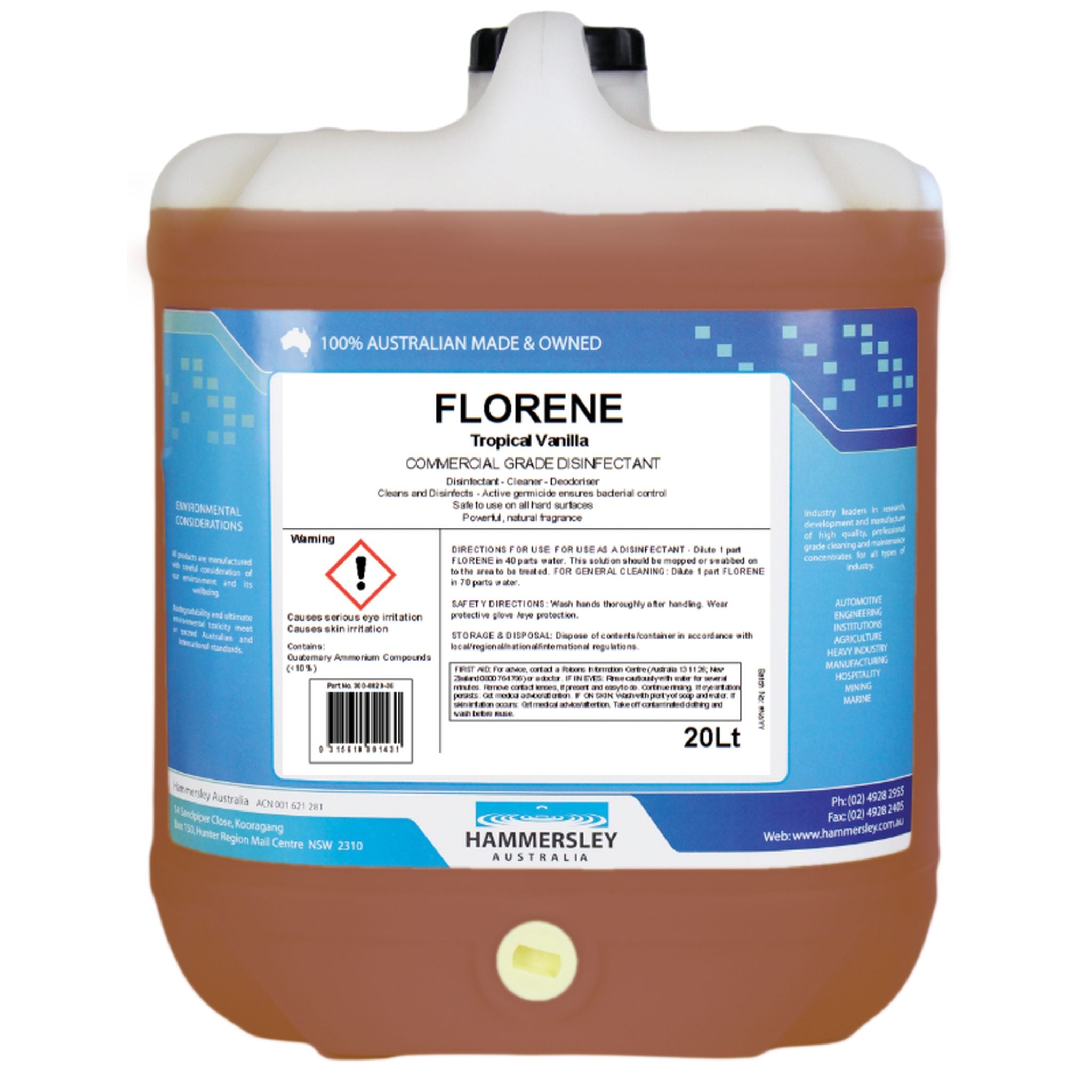 DEODORISER/SANITIZER 20L TROPICAL VANILLIA