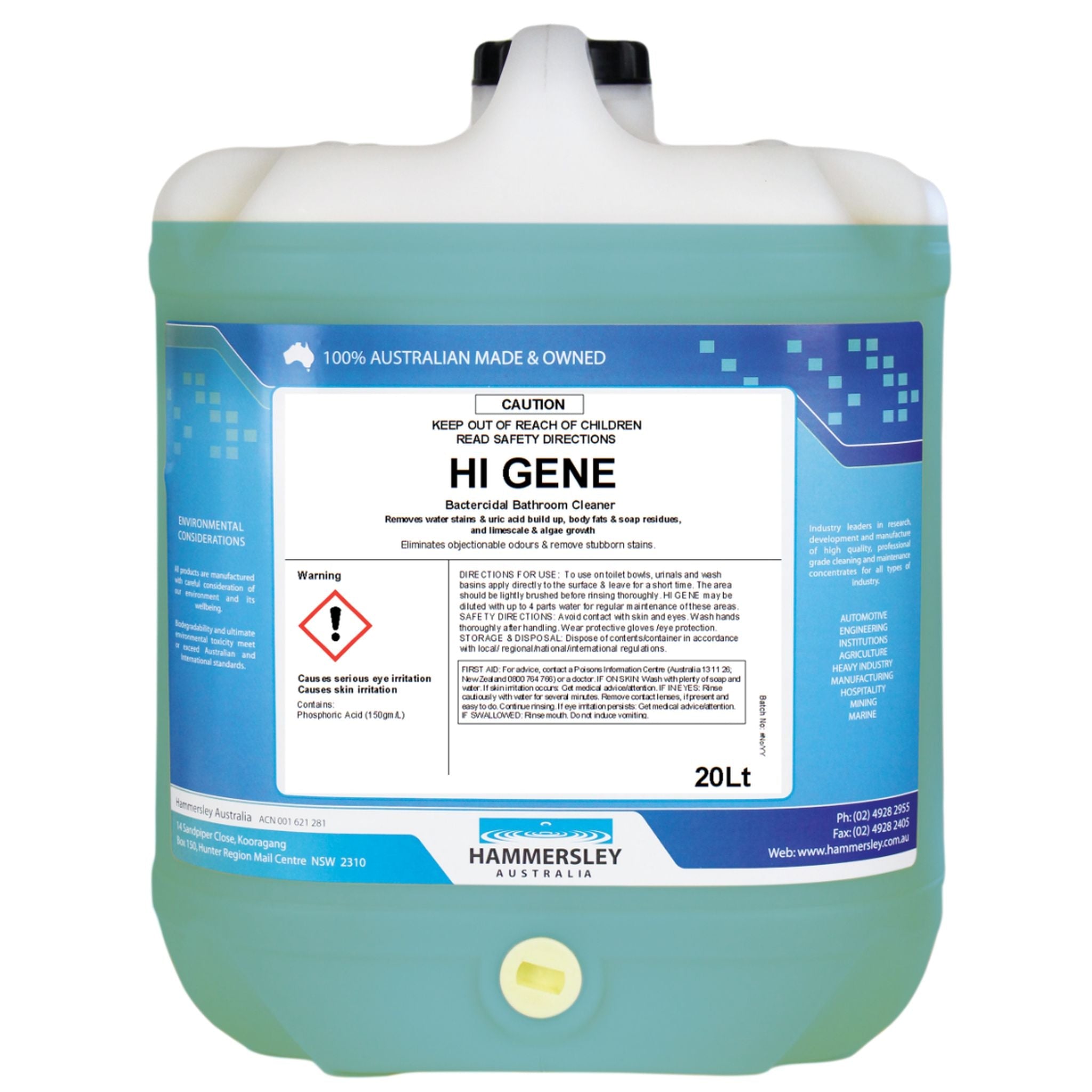 BACTERIAL CLEANER 20L HI-GENE