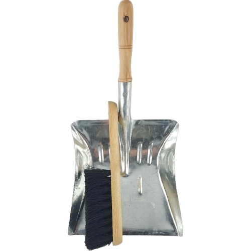 STEEL DUST PAN AND BRUSH