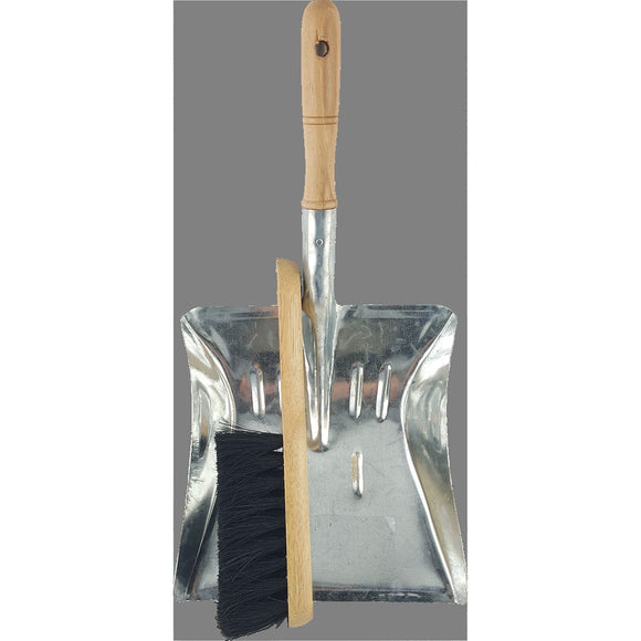 STEEL DUST PAN AND BRUSH