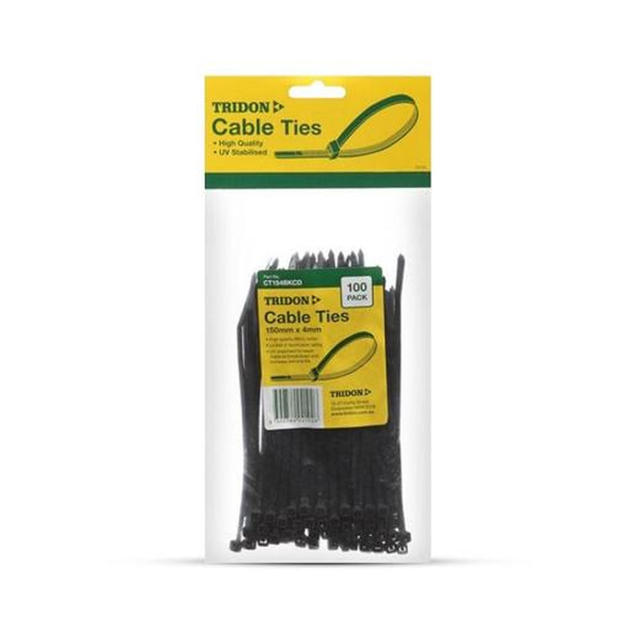 CABLE TIE BLACK 150MM X 4MM