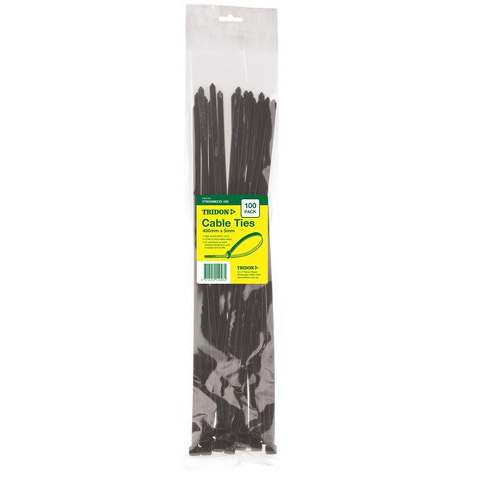 CABLE TIE BLACK 400MM X 5MM (100PK)