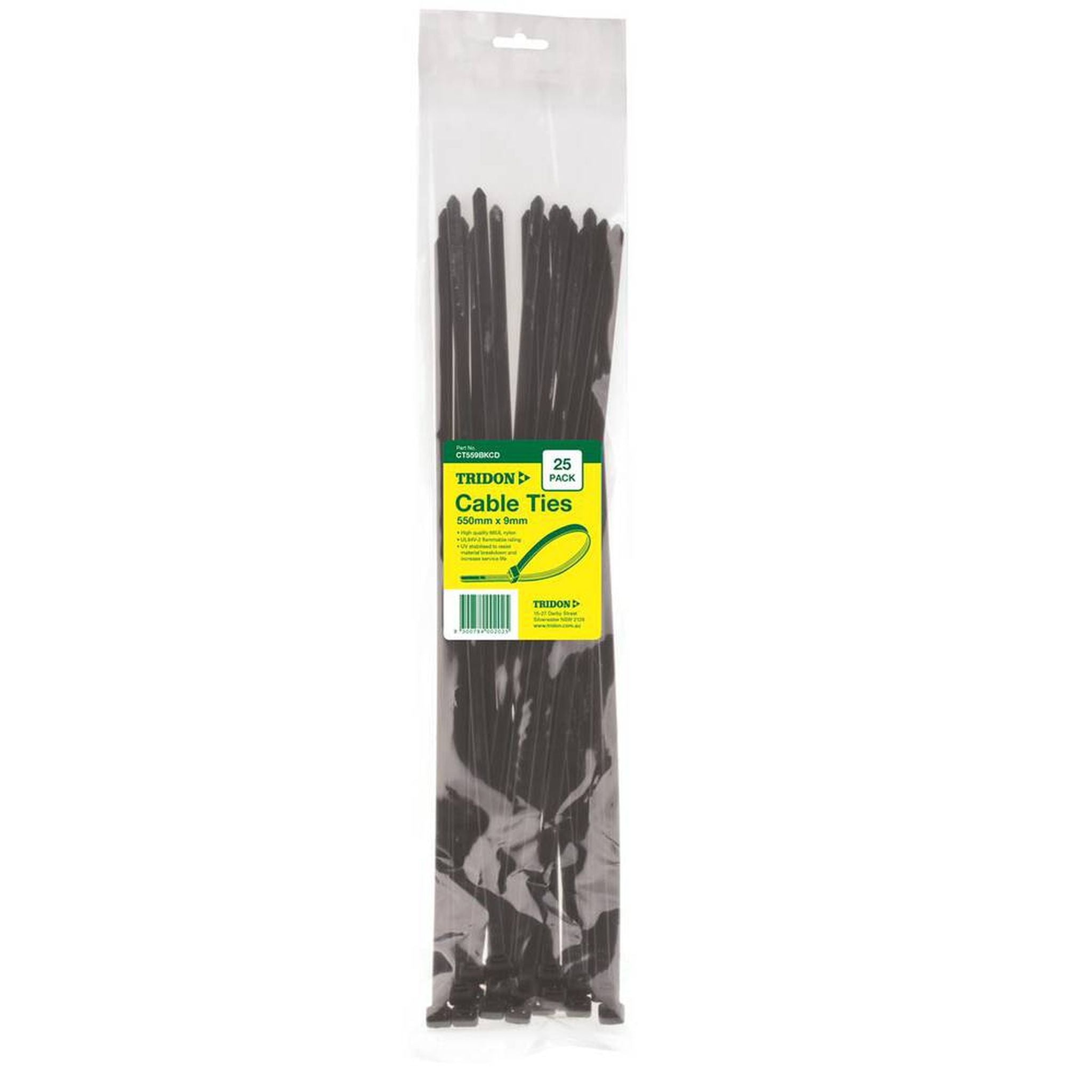 CABLE TIE BLACK 550MM X 9MM