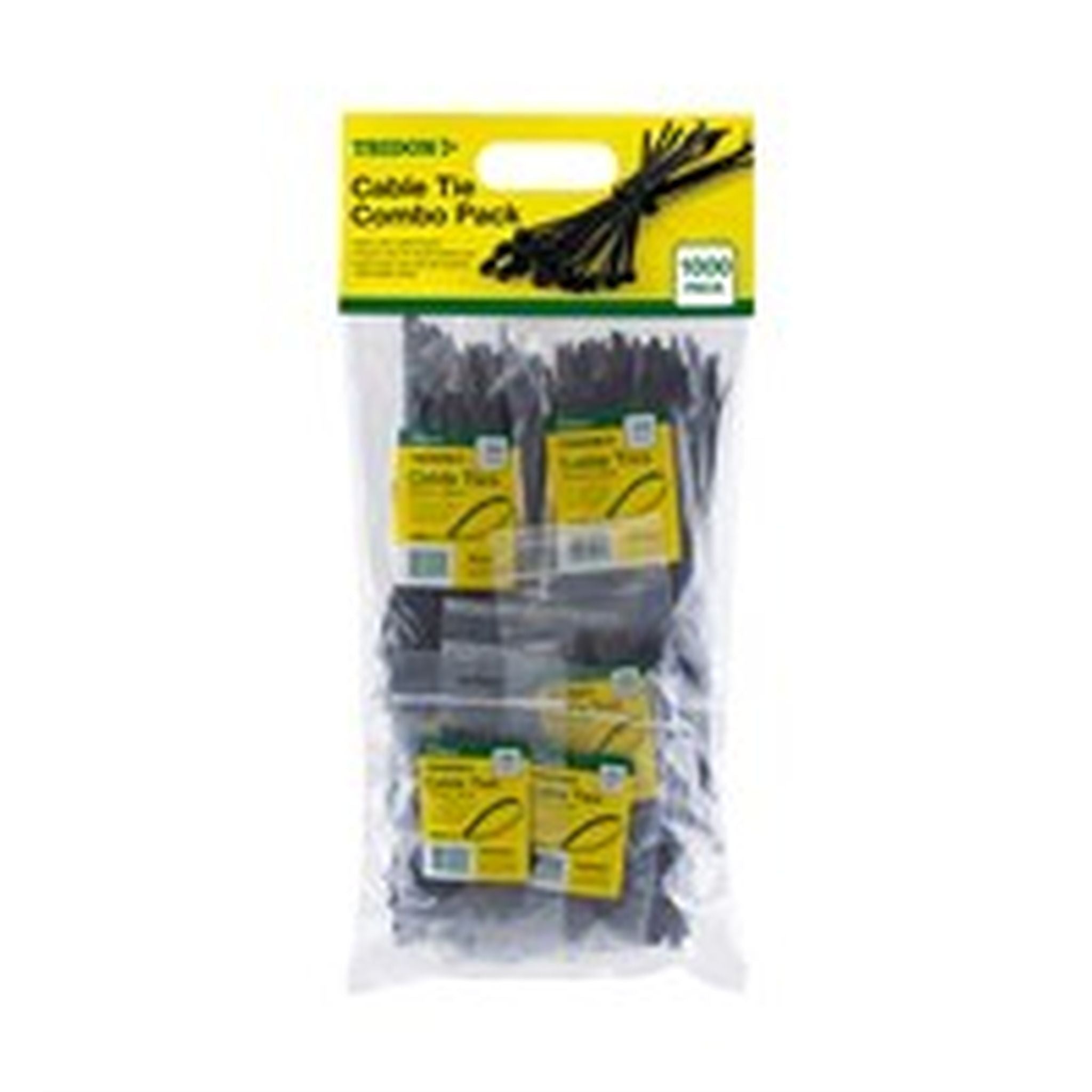 CABLE TIE COMBO PACK - ASSORT BLACK