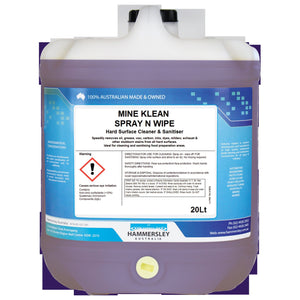 MINE KLEAN SPRAY & WIPE 20L HARD SURFACE CLEANER