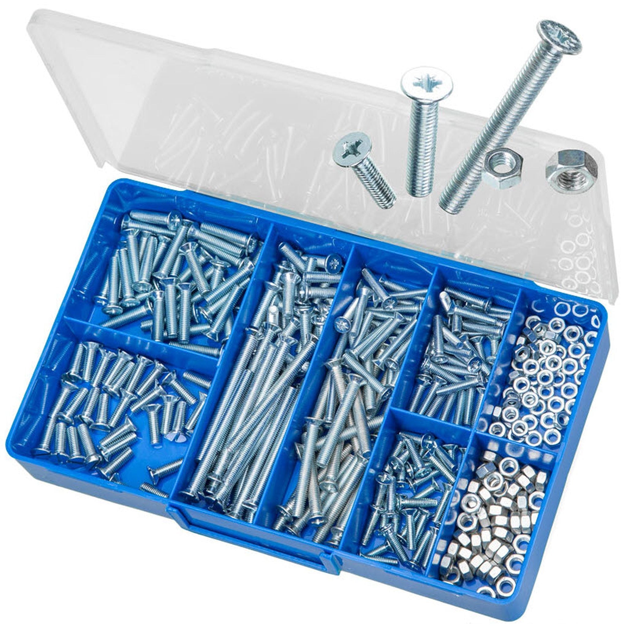 KIT MACHINE SCREWS & HEX NUTS CSK