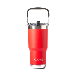 YABBY 950ML TUMBLER WITH HANDLE & SIPPER - BUSH GREEN