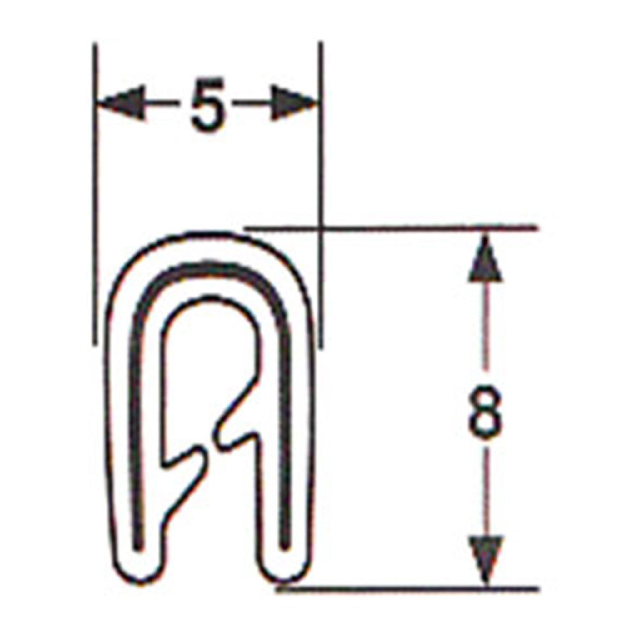 PVC 'U' CHANNEL METAL CAGED 5M