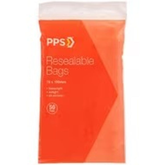 BAG RESEALABLE 75 x 100MM