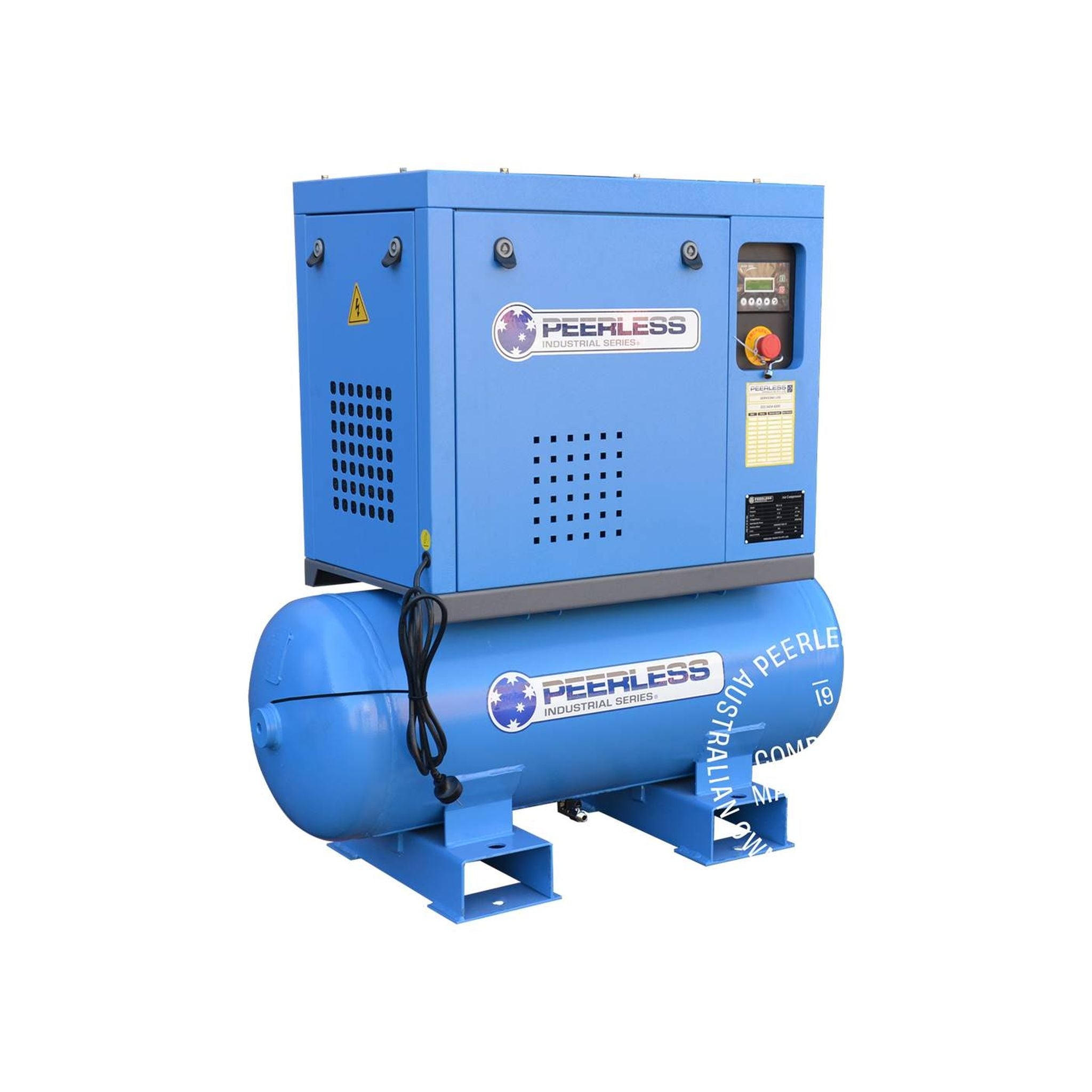 ROTARY SCREW AIR COMPRESSOR 15AMP-3HP-270LPM AT 10BAR SINGLE PHASE 