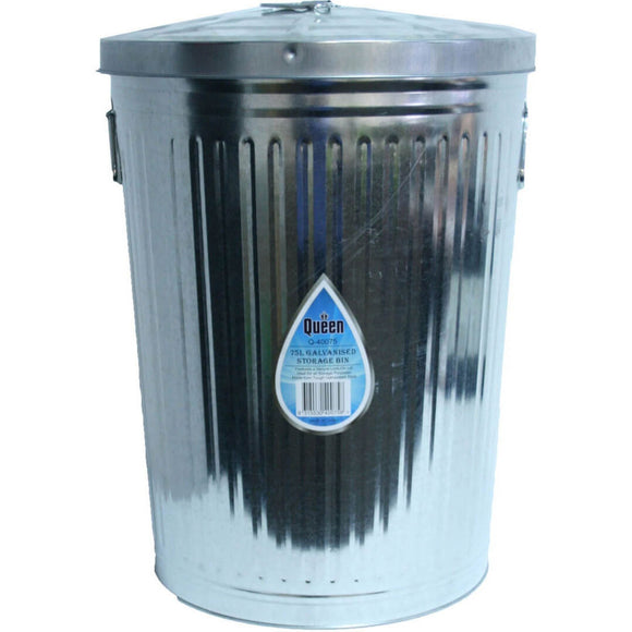BIN GALANISED 75L