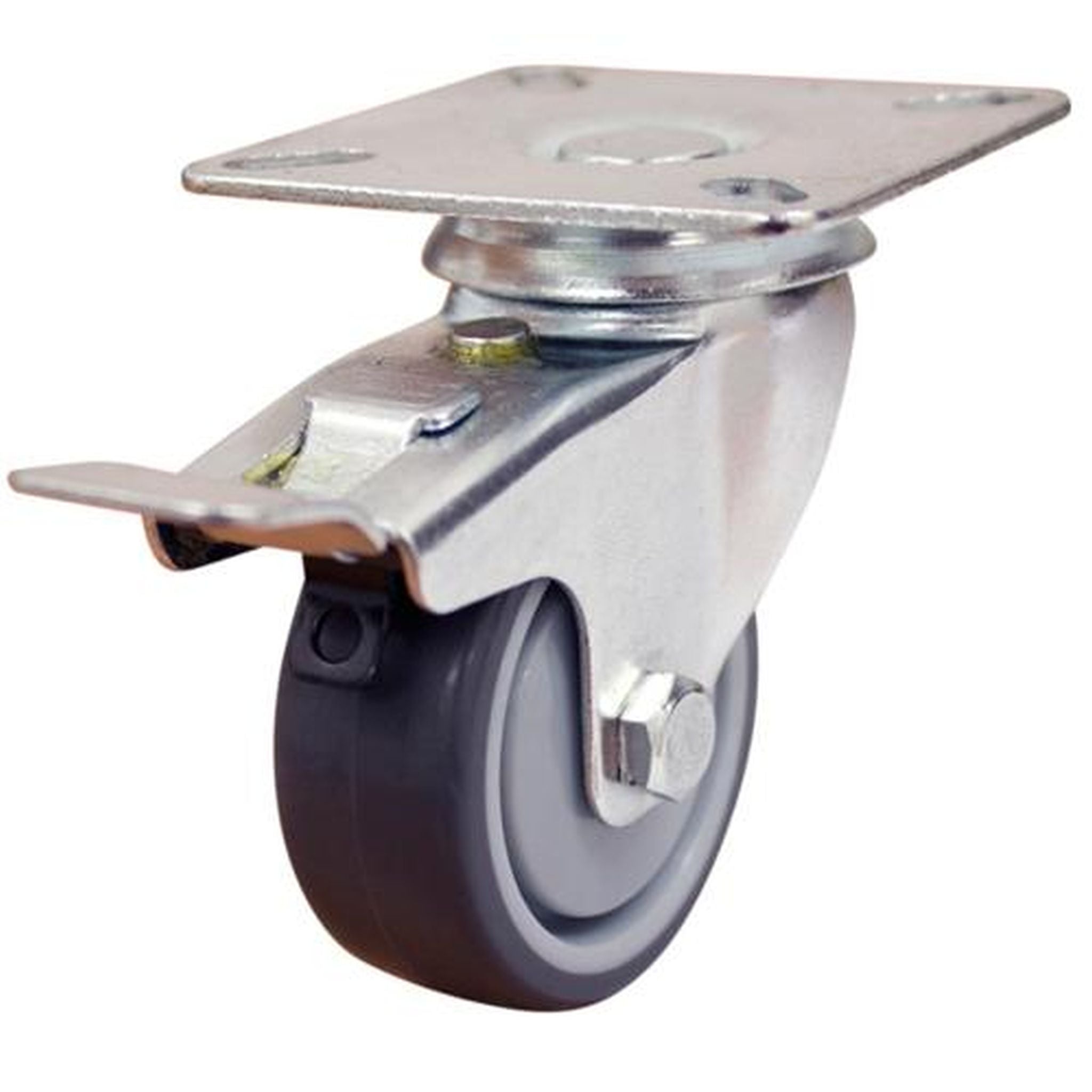 WHEEL RUBEER SWIVEL/BRAKE 50MM 30KG